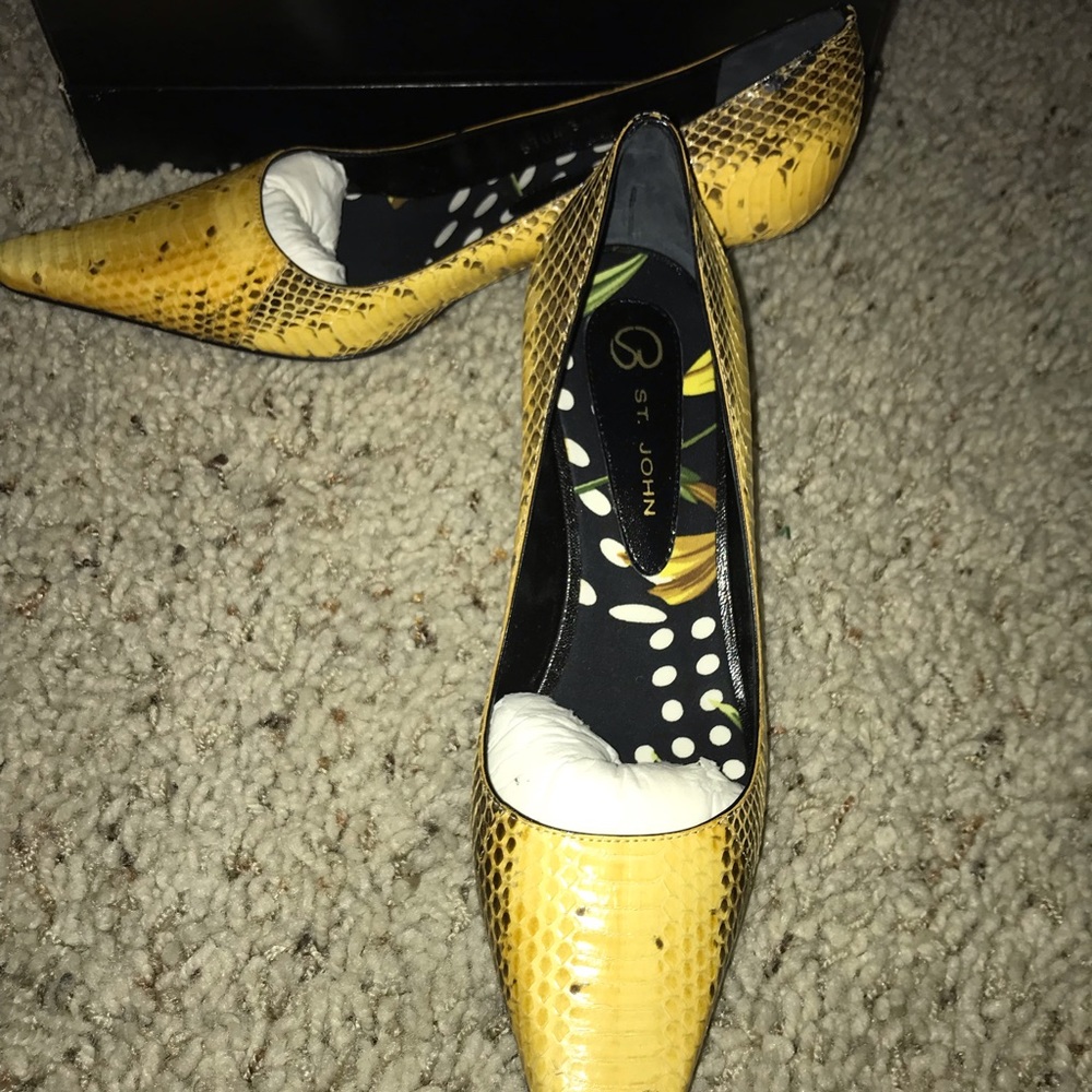 St. John snakeskin heels